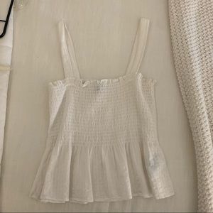 American Eagle white peplum top